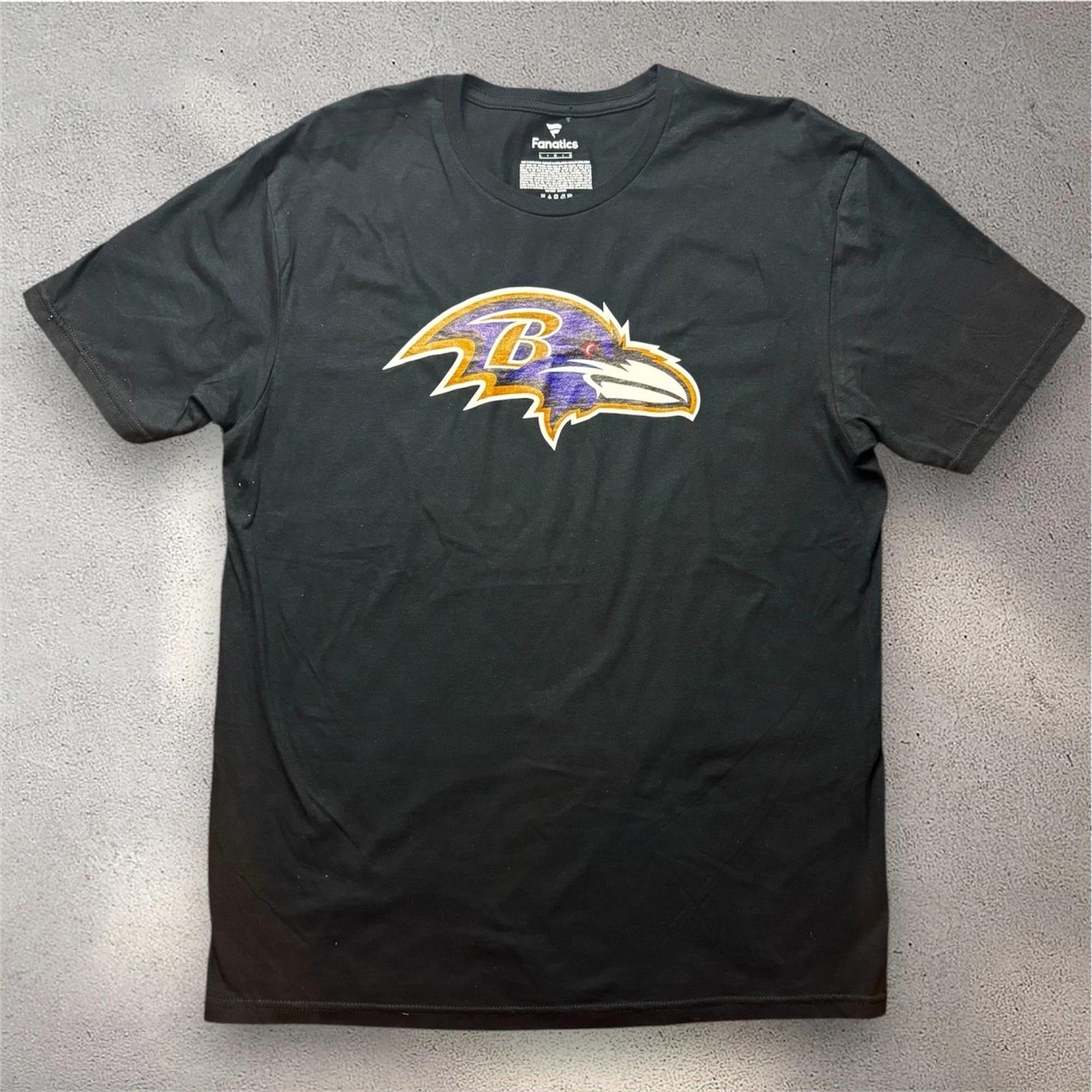 Fanatics Baltimore Ravens Mens Large Black Graphic T- Shirt NFL Football Tee S