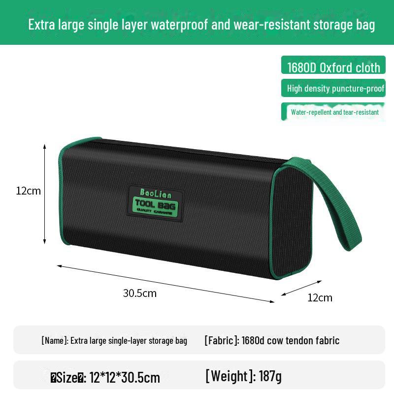 Heavy-Duty Waterproof Canvas Tool Bag: Durable, Wear-Resistant, Multi-Function Portable Handheld Storage for Electricians
