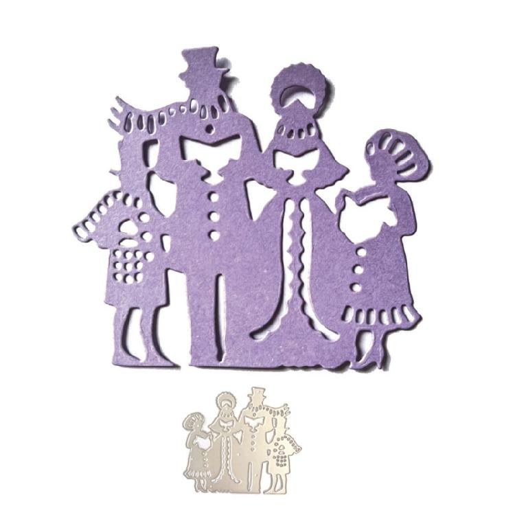1Set Four Human Metal Cutting Dies DIY Stamps Embossing Scrapbooking Decoration