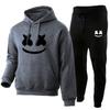 Marshmello Smile Face Hoodie Jogginghosen Set Unisex Oversized Lässig Winter Trainingsanzug