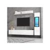 Ensemble Mural - MUVOE - Blanc - 1 X Armoire Murale - 1 X Étagère - 1 X Unité TV