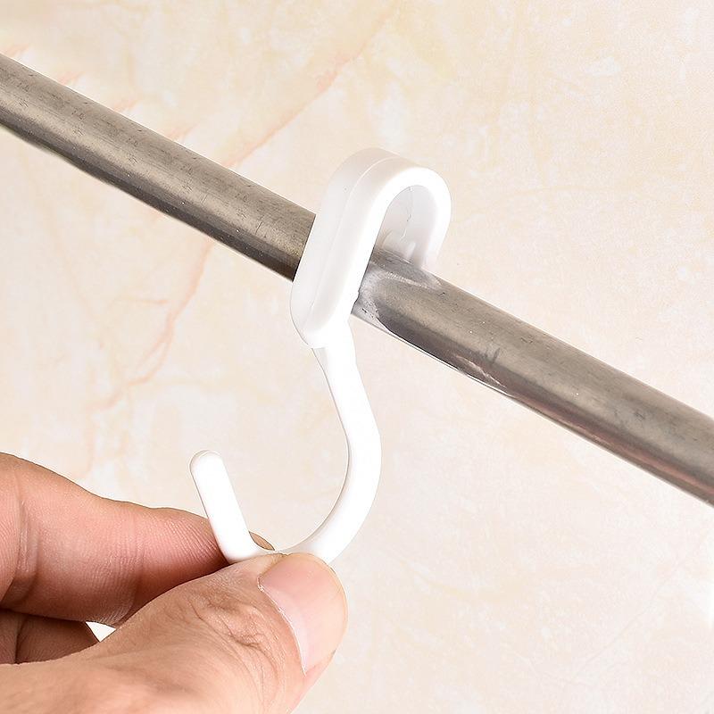 10PCS Portable Kitchen Bathroom Wardrobe Cabinet Hooks Home S Shaped Clothing Rack Hanger