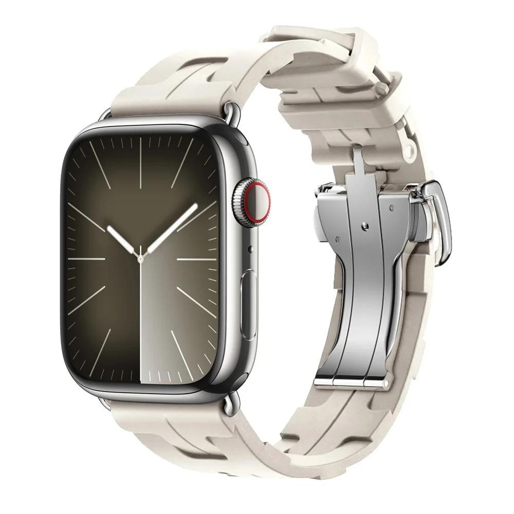 Con Logo Kilim Cinturino in Silicone a Giro Singolo Cinturino per Apple Watch 46mm 42mm Cinturino per Iwatch 11 10 9 8 Ultra3 49mm 45mm 38mm Cinturino per Orologio