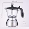 Transparent Moka Pot 4/6 Cups Household Espresso Italian Coffee Brewing Kettle for Electric Stove Stainless Steel Moka Pot