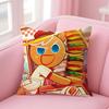Game CCookie Run Kingdom Cushion Cover Natural Linen Pillow Case DoubleSided Print Decorative Sofa Pillowcase Home Decor Gift