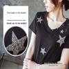 Five-Pointed Star Rhinestone Resin Patch for Shoes and Clothing