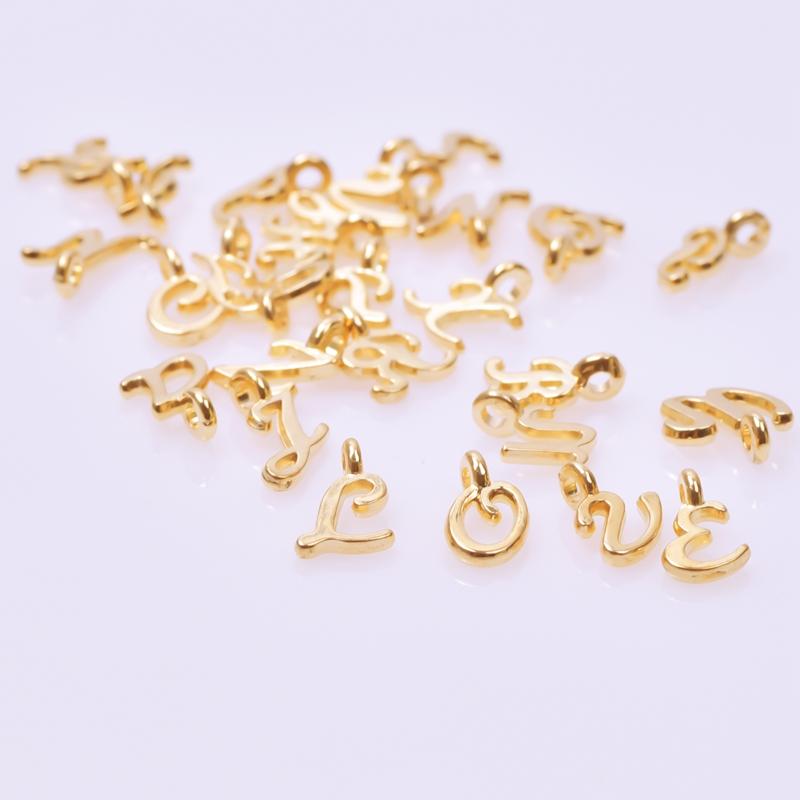 26pcs English Alphabet Letter Charm Initial Charms Pendants For Women Man DIY Jewelry Making Necklace Fashion Jewelry Components