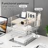 UFORU Transparent Desktop Organizer – Multi-Functional File Storage Rack for Stationery & Books