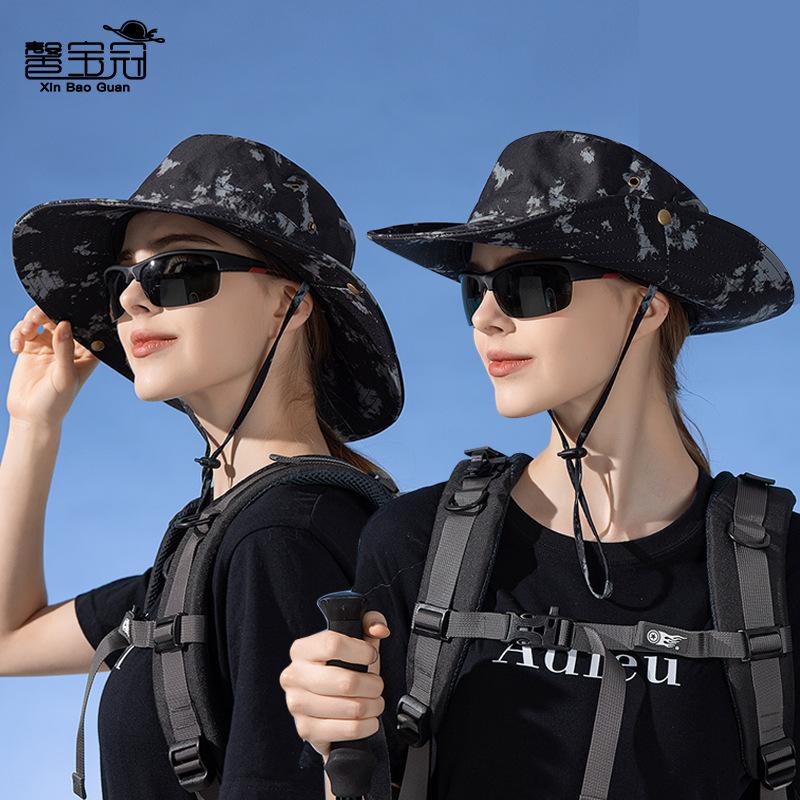 8447 New Summer Big Eaves Sunscreen Visor Outdoor Travel Hat Women's British Fashion Bucket Hat