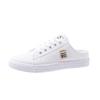 Spring and autumn new canvas shoes female students half drag lazy one pedal versatile breathable casual white shoes tide