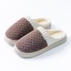 Cotton Slippers Autumn and Winter Color Matching and Shit Feeling At Home Indoor Thick-soled Warm Couple Plush Shoes