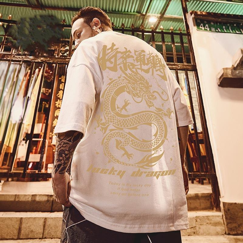 American Fashion Brand Bear Short Sleeve T-shirt Men's Summer 100% Cotton Loose T-shirt Men's Breathable Top