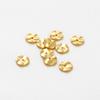 30pcs/lot 14K 18K Gold Plated 4 6 8mm Flat Round Metal Spacer Beads Wave Necklace Beads For Earing Bracelet Jewelry Components