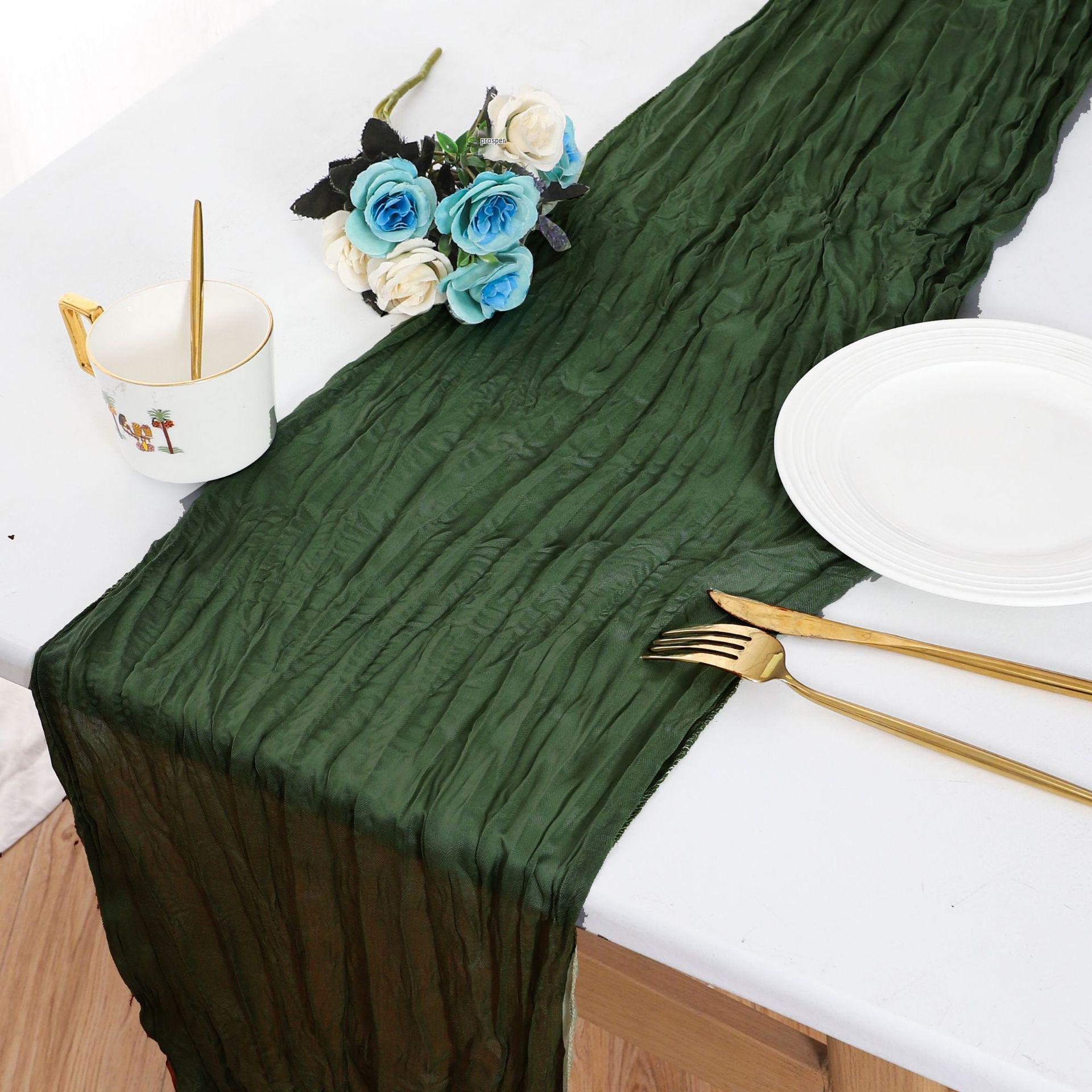 

Розкішна Легка М яка Марлева Скатертина В язка Косами: Балійська Пряжа Жата Тканина Раннер для Прикраси Весільної Вечірки 50x50 cm