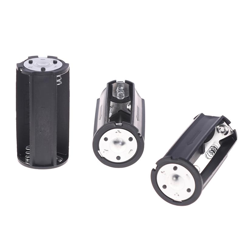 1/3Pcs 3x AA To D Size Battery Adapter Converter Holder Case Box Series Circuit (Battery not included)