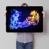 Fantasy X Neon D Printed Texture Poster Personalized Wall Art Retro Metal Tin Signs for Decoration Bedroom Accessories House