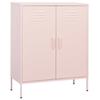 VidaXL Storage Cabinet Pink 80x35x101.5 Cm Steel