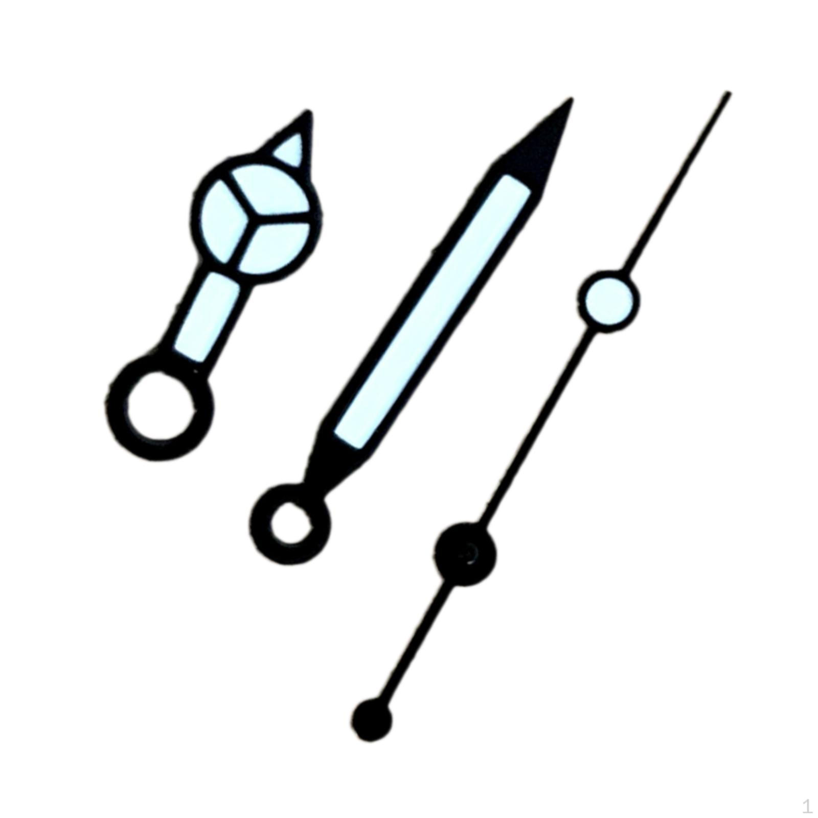 

Світлонакопичувальний набір стрілок годинника, Години, Хвилини, Секунди, Трендові, Легкі аксесуари, білий