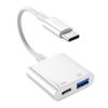 2 In 1 Splitter Data Sync Power Supply USB 3.0 PD Fast Charging Type-C OTG Adapter Converter