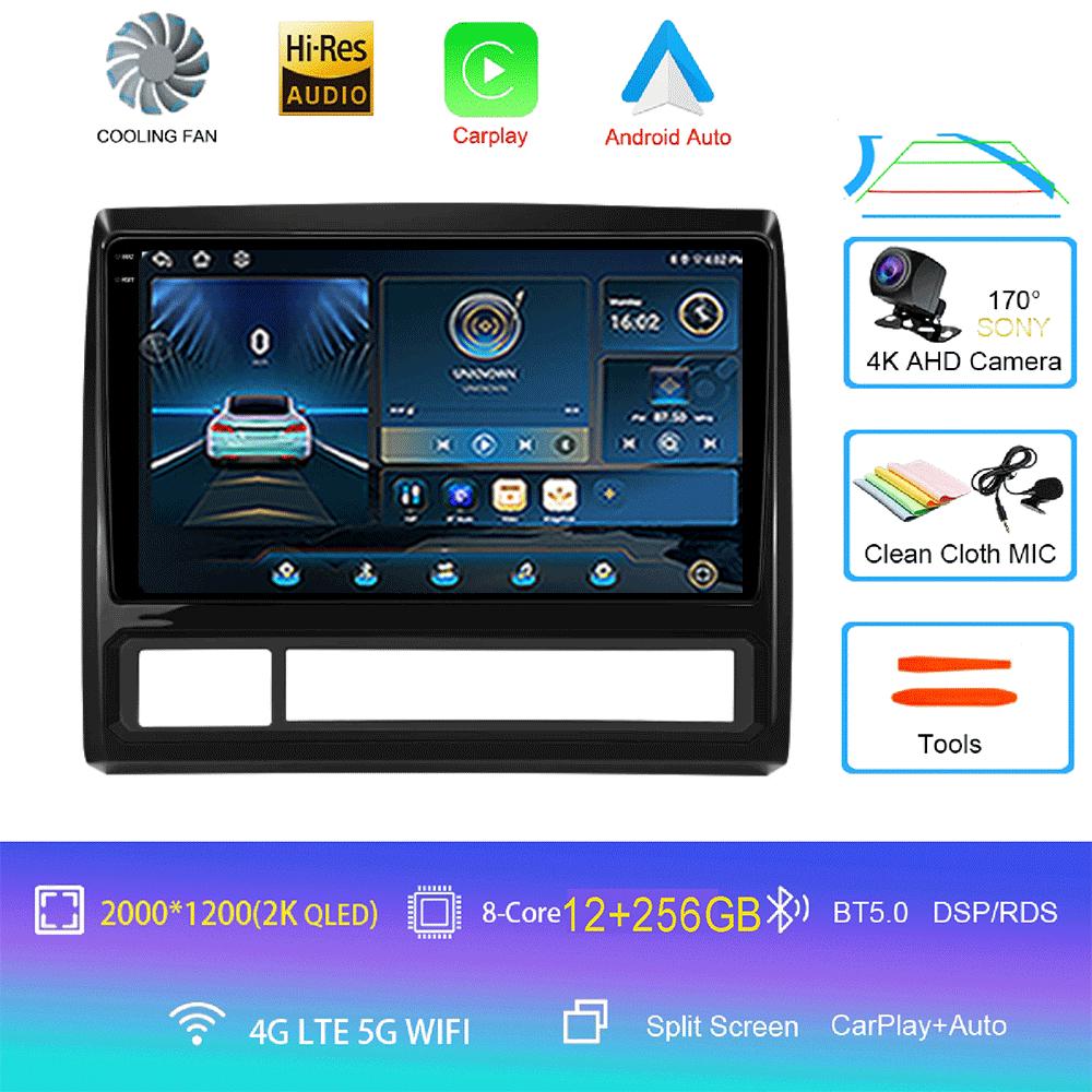 Android 14 Carplay Auto Car Radio For Toyota Tacoma 2 N200 Hilux 2005-2013 GPS Navigation Multimedia Player DSP Stereo WiFi 4G