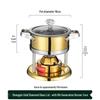 Chuangxingfa Commercial Stainless Steel Single-Person Hot Pot with Gold Burner