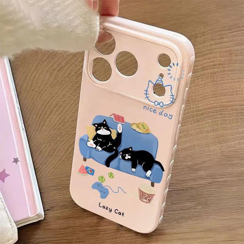 Heart Window Cat Case for iPhone 17 Pro Max - Soft, Full Coverage for Models 16, 15, 14, 13 Pro