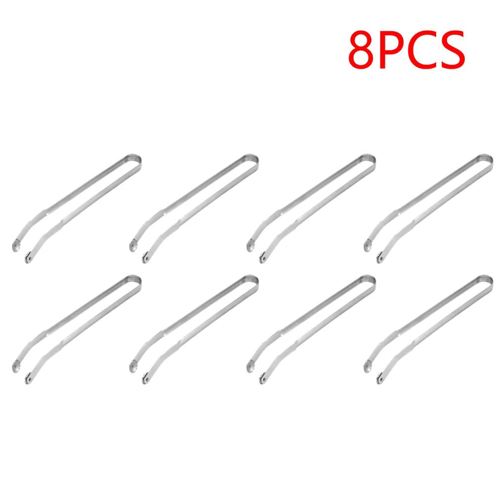 Portable BBQ Sausage Turning Tongs Kitchen Stainless Steel Locking Cooking Non-Slip Food Grill Tongs Long Handle Tongs Flip Tool