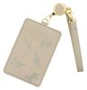 Mukojima Automotive Parts Manufacturing "I Love Cats" Pass Case, Gray and White, with Reel, Double-Sided, for Women, IC Card Case, Employee ID Card