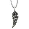 Style Elegant Retro Angel Wings Necklace For Both Men And Women In Durable Titanium Steel