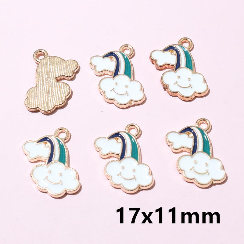 

10pcs Cute Enamel Rainbow Charms Pendant Alloy Metal DIY Jewelry Making Accessories Findings for Necklace Earrings Bracelets
