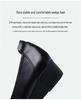Spring/Summer Low Heel Work Shoes for Middle-Aged & Elderly Women - Soft Sole, Professional Leather Shoes for Hotel & Flight Attendant Use.
