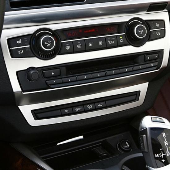 Car Center Console CD Frame Decoration Sticker Trim For BMW X5 E70 X6 E71