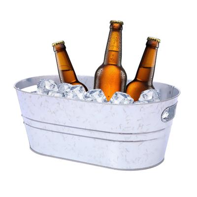 Seau à glace en métal, grand seau à boissons pour fêtes, bac à boissons robuste