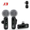 J3 Wireless Lavalier Microphone: Outdoor, Mobile, Live Recording, Noise-Reducing, Compact for Interviews.