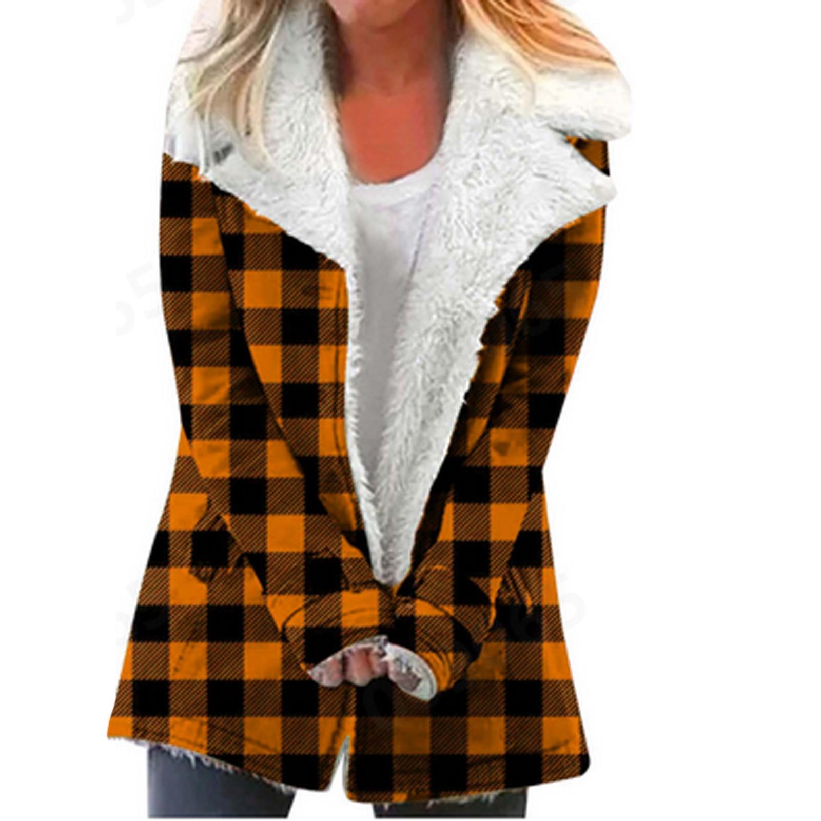 

Женская повседневная модная свободная куртка с флисовым воротником и карманом, сохраняющая тепло XL жёлтый