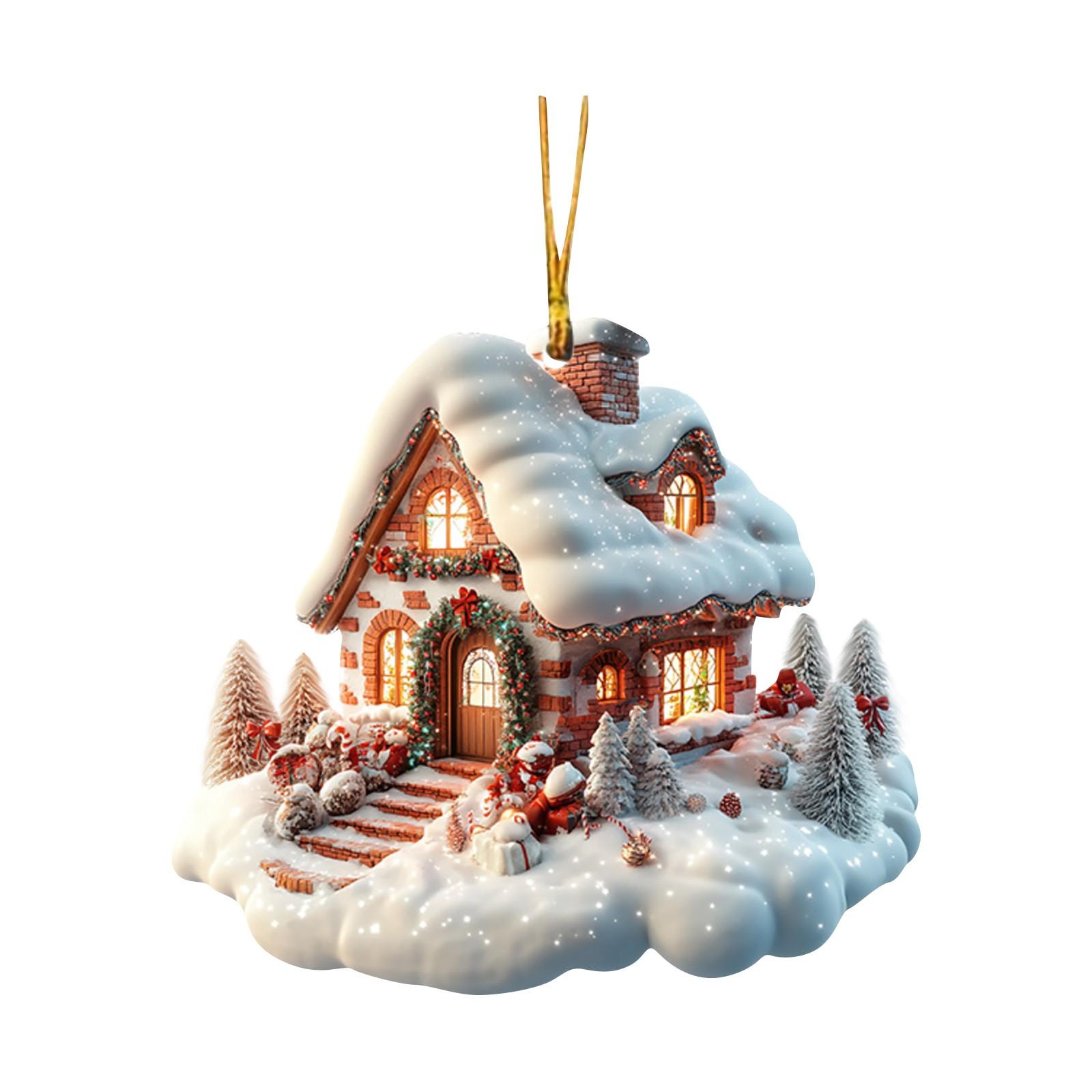 

Подвеска для автомобиля «Рождественский иглу» Акриловая подвеска Подвеска «Рождественская елка» One Size