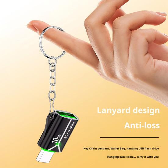 Adaptor Breloc USB3.0 la Type-C cu Transfer de Date OTG 10Gbps USB-C Portabil Tată