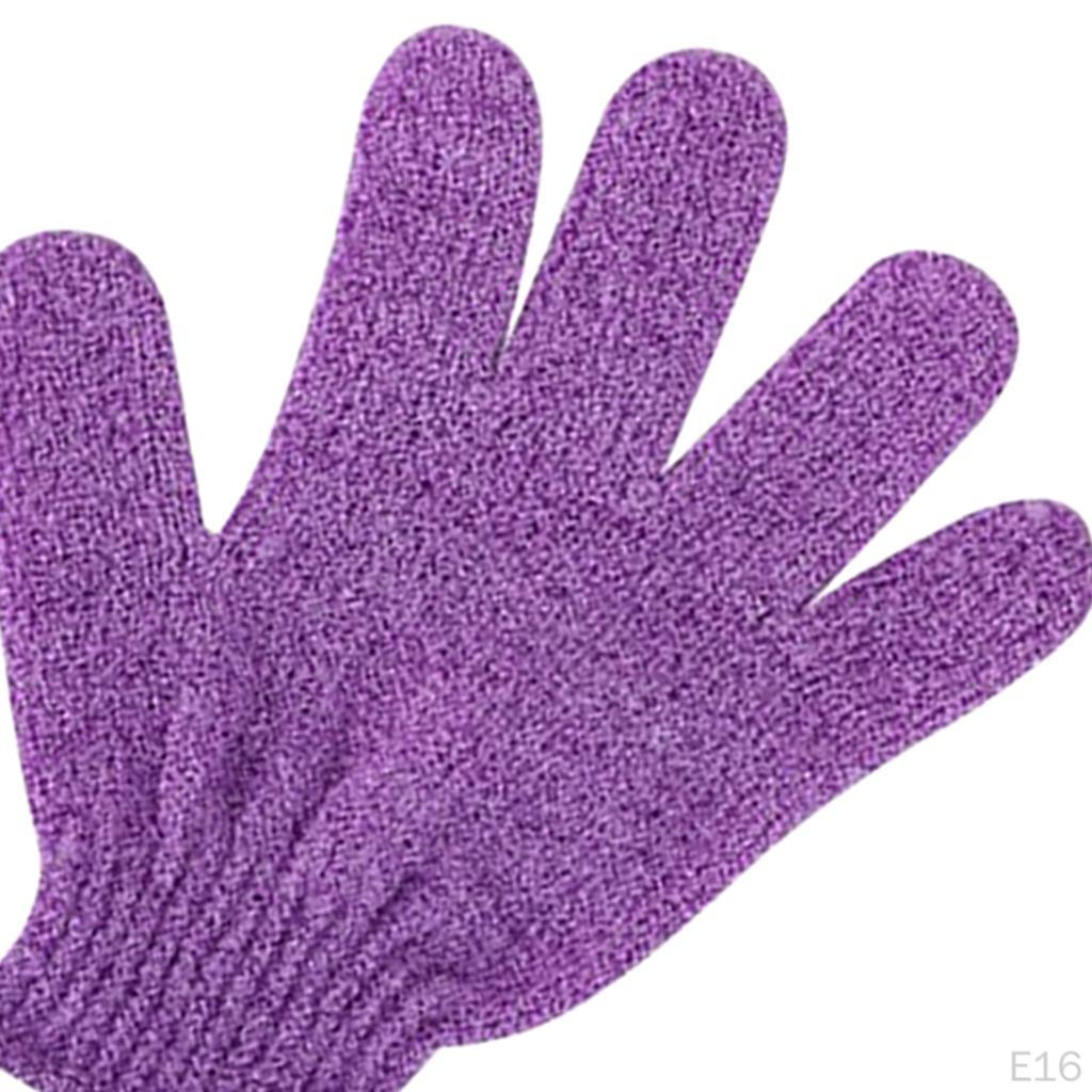 3 Pair Nylon Bath Shower Exfoliating Scrubber Gloves For