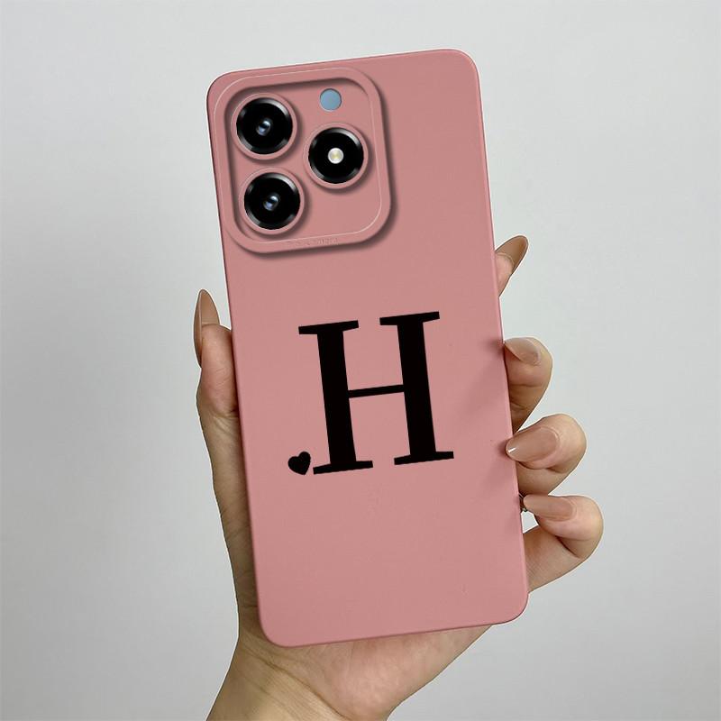 Für Realme C63 C61 Handyhülle Niedliche Buchstaben Rückseite Für Oppo Realme C 61 C 63 Weiches Flüssigsilikon Kameraschutz Fundas