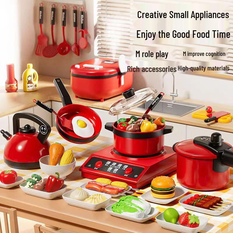 Mini Kitchen Playset: Children's Simulation Kitchenware with Cuttable Fruits