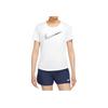 Nike Sport Casual Print Short Sleeve T-Shirt Women Tops White DX1026-100