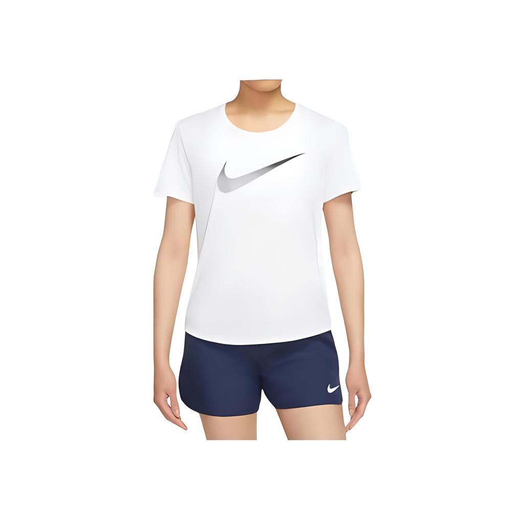 Nike Sport Casual Print Short Sleeve T-Shirt Women Tops White DX1026-100