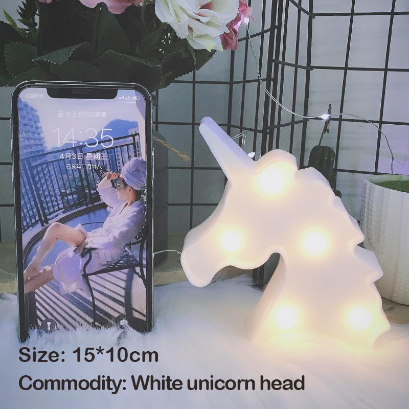 Cartoon Night Lights Unicorn/Flamingo/Cactus/Pineapple/Cloud/Star/Shell LED Table Lamp For Children's Bedroom Party Decoration