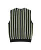 Yeseyesee Stripe Knit Zip-Up Vest Black