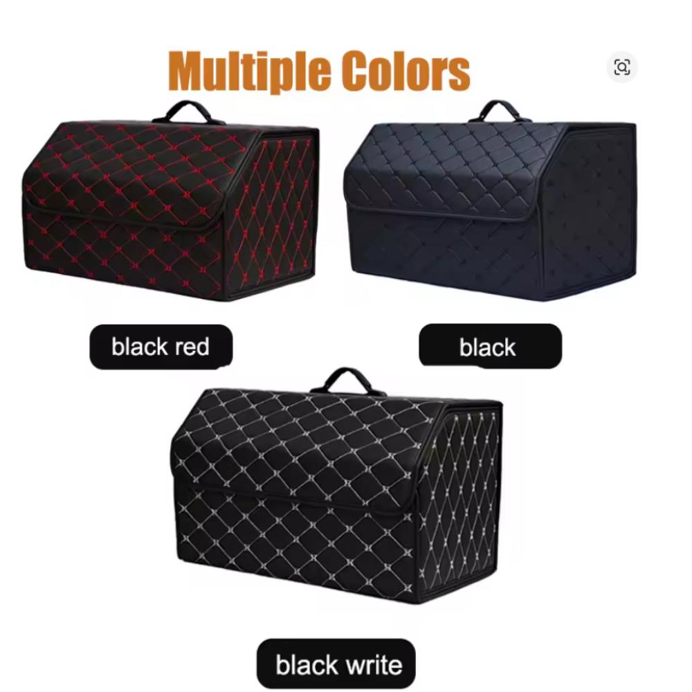 Car storage box car trunk storage storage box leather storage box box folding multi-functional car supplies travel outing