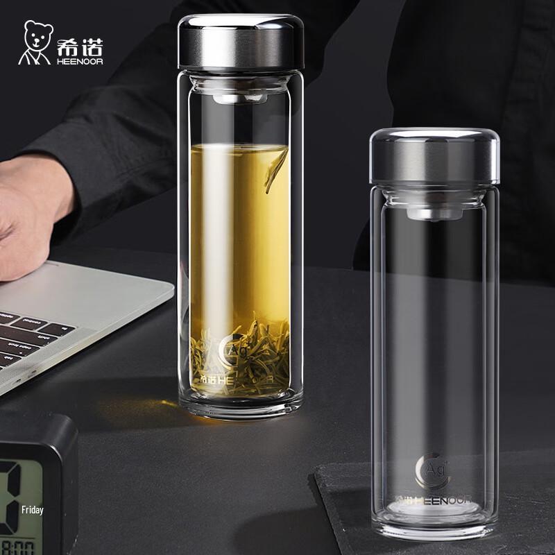 Zhishi Doppelwandiges Hitzebeständiges Glas Tragbarer Wasserbecher