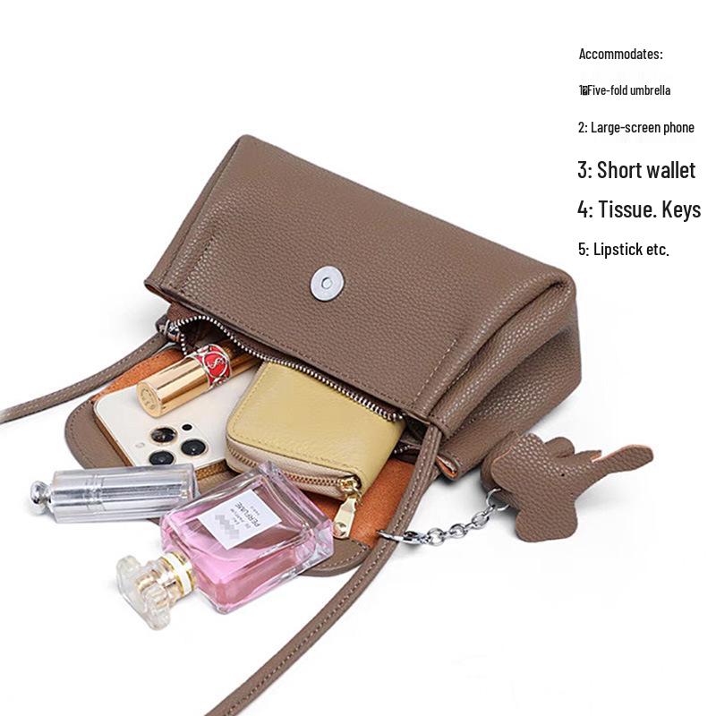 Little Elephant Cartoon Genuine Leather Shoulder Crossbody Bag for Women