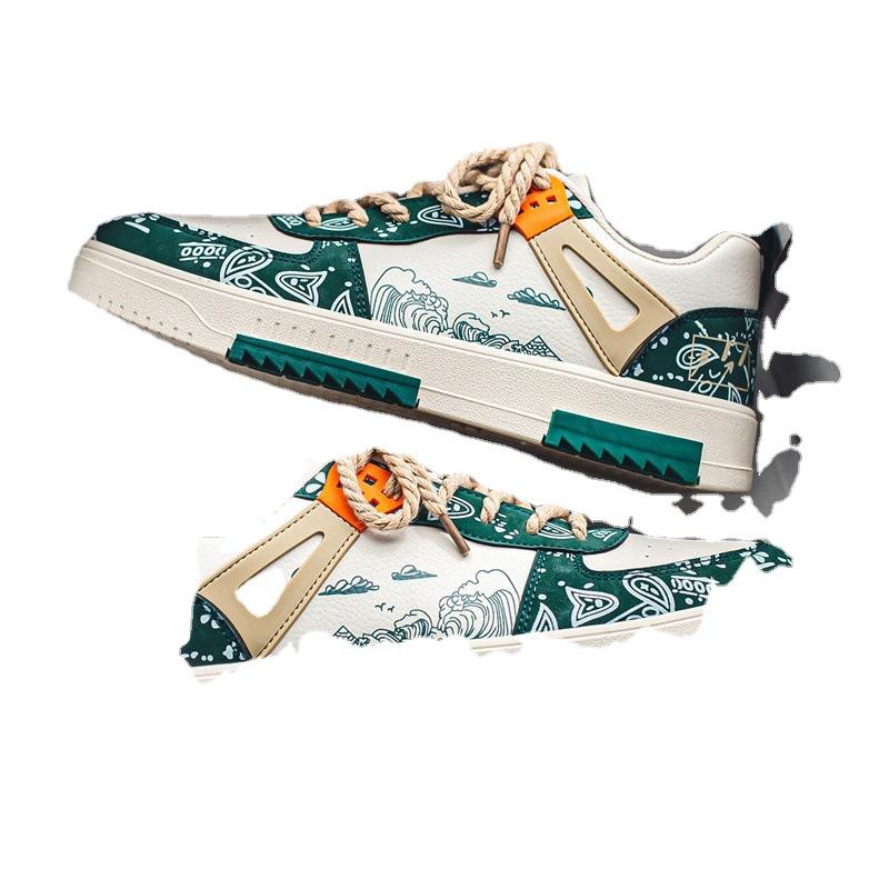 Men's shoes new spring boys versatile cashew flower casual board shoes summer fashion trendy brand sports trendy shoes