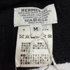 Pristine HERMES Knit cap Frecans Serie Metal Hat black wool mens M Used