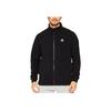 Adidas Originals FW22 Trefoil Fz Teddy Print Zip Collar Jacket Men Outerwear Black HK7295